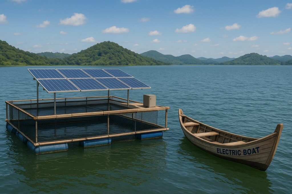 Floating Fish Farming Concept